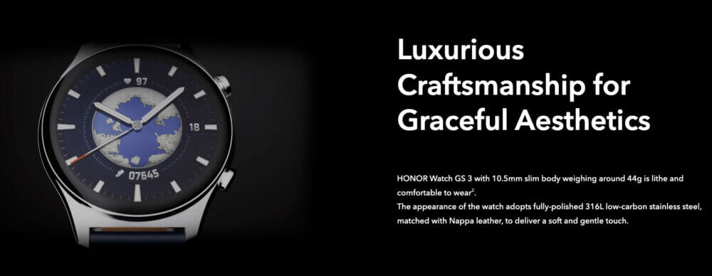 HONOR Watch GS 3 グローバル版が発売！スタイリッシュなデザインの高 