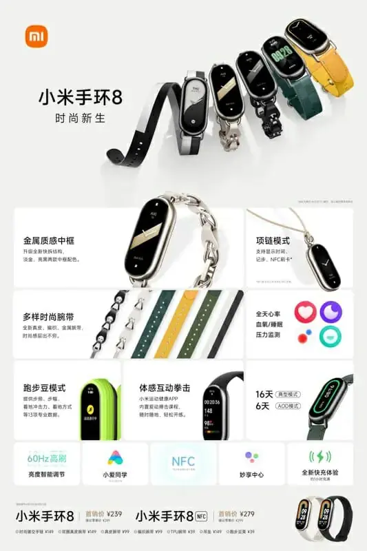 Xiaomi Smart Band 8』発表 スペックや特徴について紹介 TikGadget ティックガジェットは製品レビュー,  お得なセール情報, 最新技術などを分かりやすくお届け！